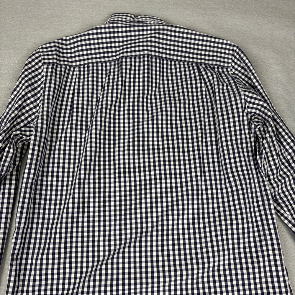 J.Crew Men's Blue and White Plaid Button Down Shirt 100% Cotton Sz M